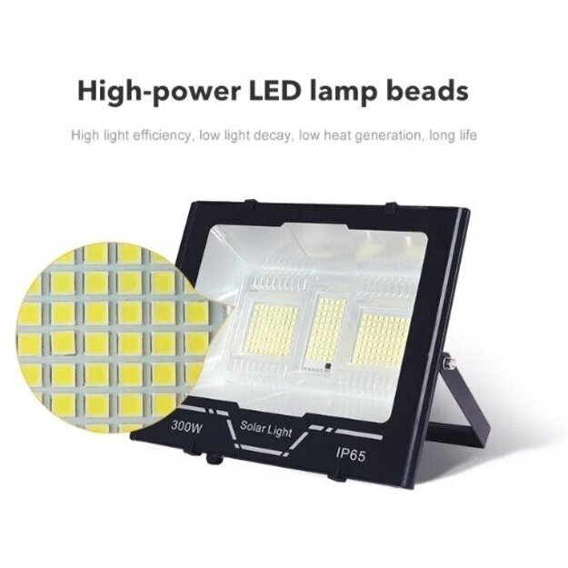 Autonomā lampa ar saules bateriju un gaismas sensoru 200W