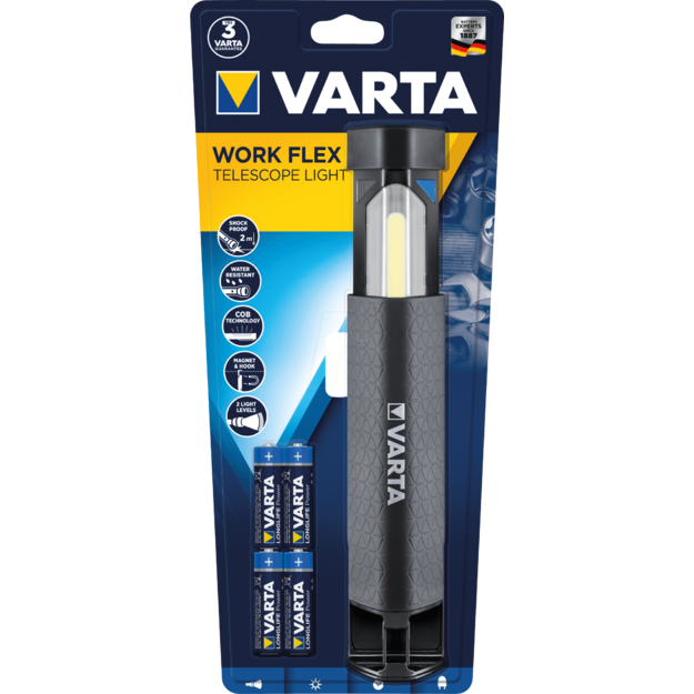 Darba lampa Varta WORK FLEX TELESCOPE LIGHT