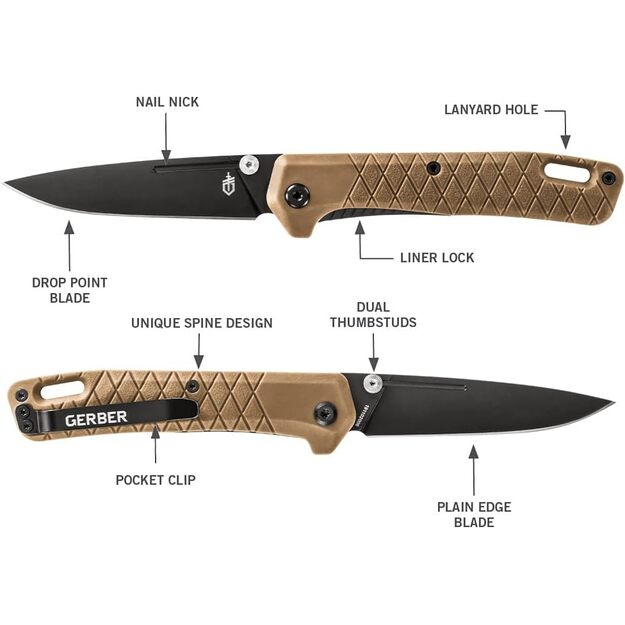 Gerber Zilch - Coyote knife 30-001881