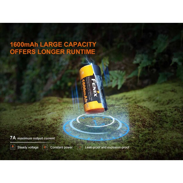 Fenix ​​USB ARB-L18 akumulators (18350 1600 mAh 3,6 V)