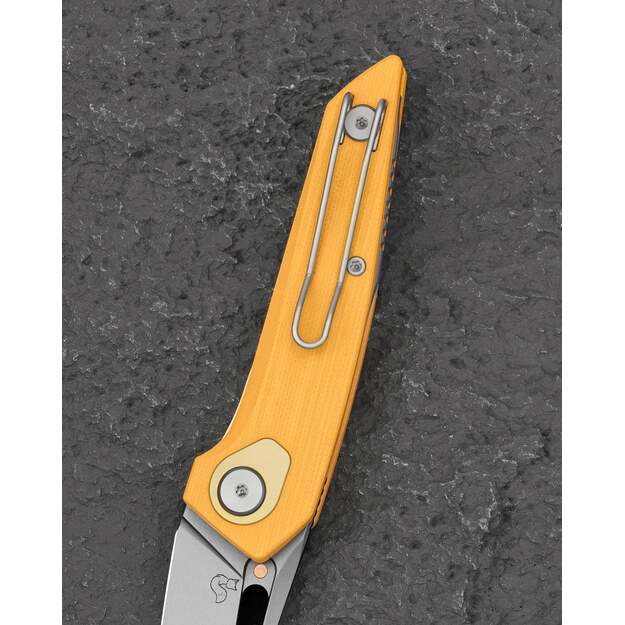 Bestech VK-Void G10 knife Yellow G10, Bead Blasted MagnaCut by Vulpex Knives (BG63A)