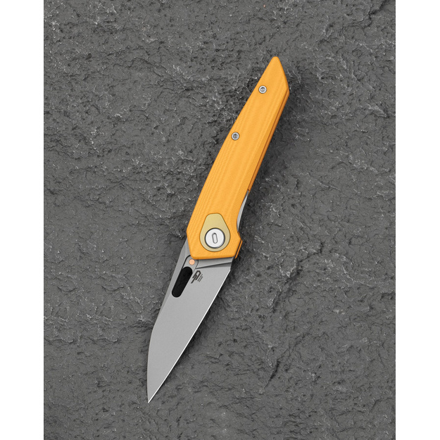 Bestech VK-Void G10 knife Yellow G10, Bead Blasted MagnaCut by Vulpex Knives (BG63A)