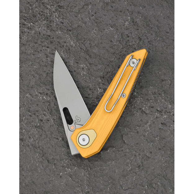 Bestech VK-Void G10 knife Yellow G10, Bead Blasted MagnaCut by Vulpex Knives (BG63A)