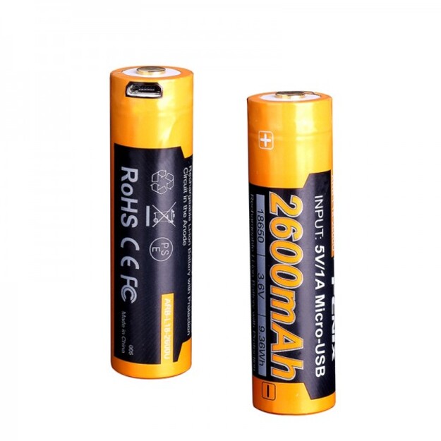 Fenix ARB-L18-2600U USB rechargeable 18650 battery 