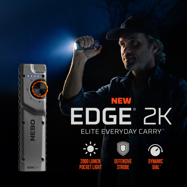 NEBO EDGE 2K POCKET LIGHT rechargeable flashlight 2000lm
