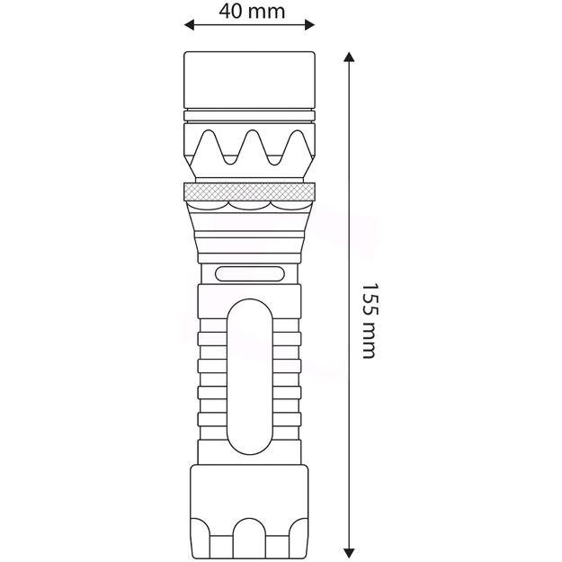 Uzlādējama alumīnija lukturis 8W 18650 700lm Zoom