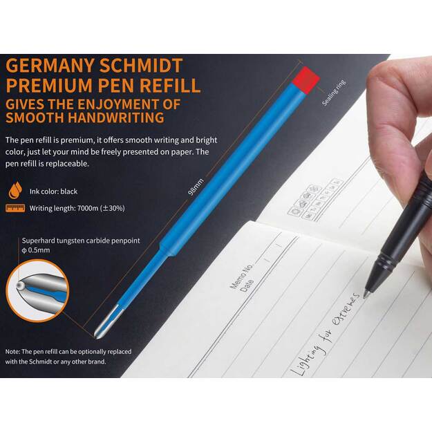 Fenix ​​T5 alumīnija taktiskā pildspalva