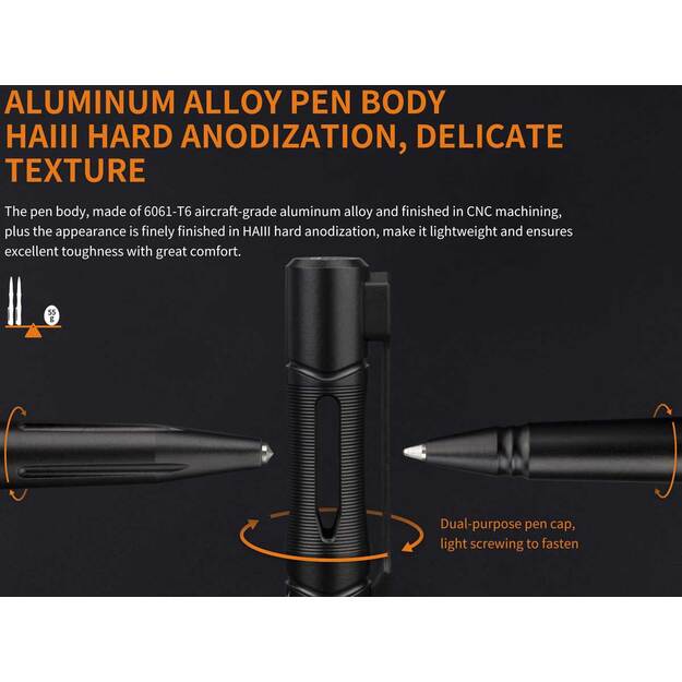 Fenix ​​T5 alumīnija taktiskā pildspalva