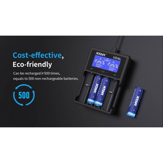 3300mah uzlādējams 18650 akumulators XTAR ar aizsardzību