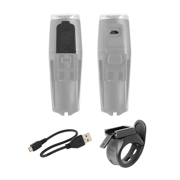 Priek&scaron;ējais lukturis FORCE Shark 500 USB (melns)