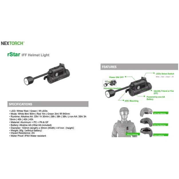 Nextorch R Star ķiveres lukturis &ndash; 80 lūmeni