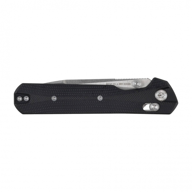 KNIVESPL The First CPM MagnaCut folding knife, black G10, Stonewashed/Satin