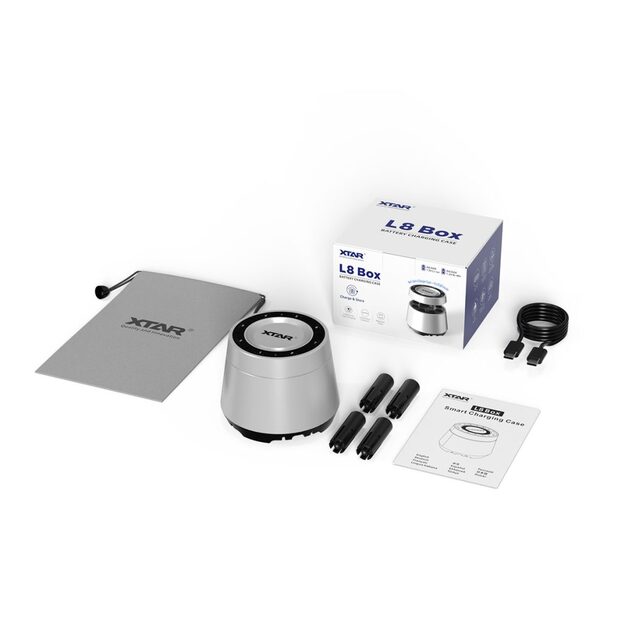 Xtar L8 Box &ndash; lādētājs litija jonu 1,5 V un Ni/MH 1,2 V AA/AAA akumulatoriem