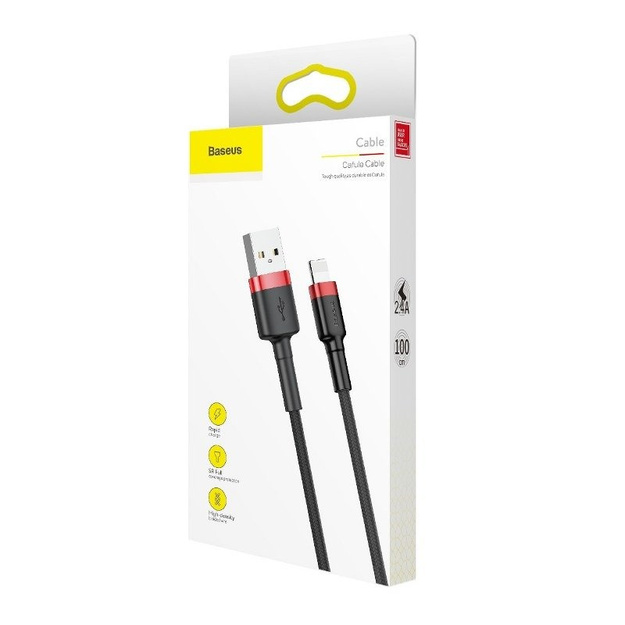Baseus Cafule USB Lightning Cable 2,4A 0,5m (Red+Black)
