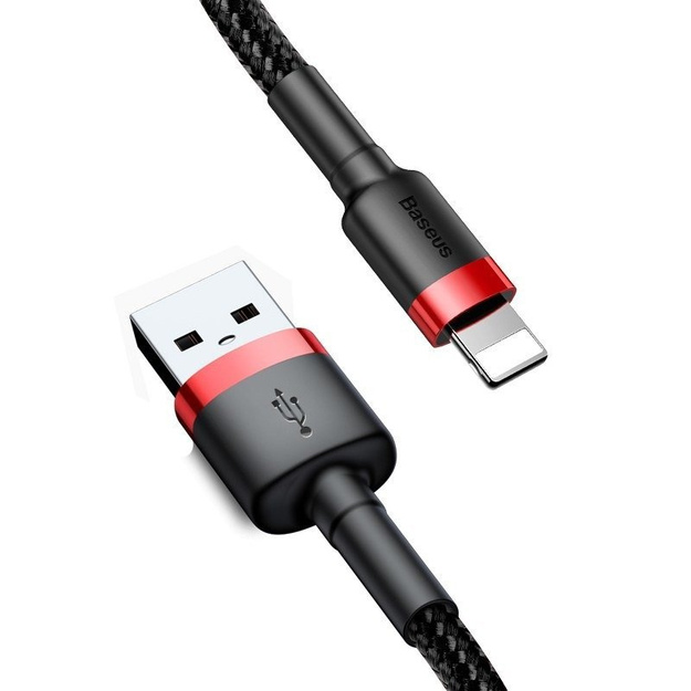 Baseus Cafule USB Lightning Cable 2,4A 0,5m (Red+Black)