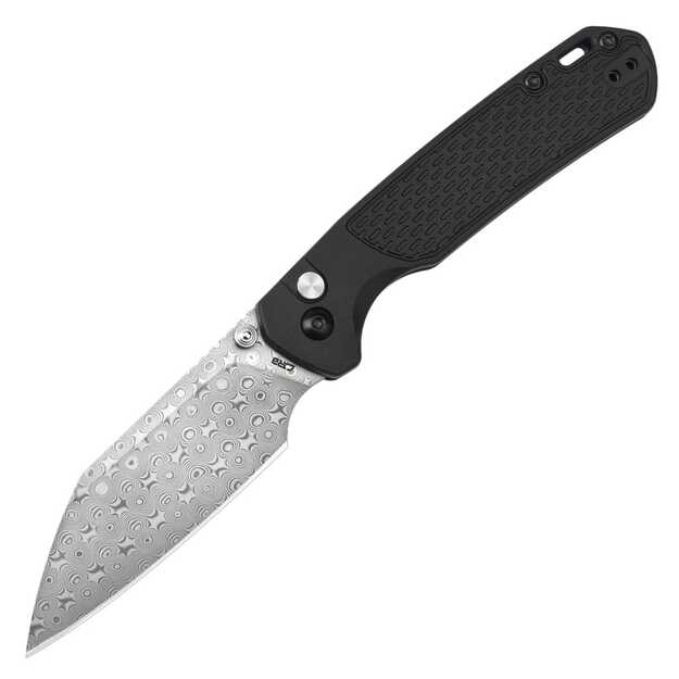 Складной нож CJRB Cutlery Pyrite-Light Black FRN Damascus J1945D-BK