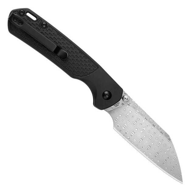 Складной нож CJRB Cutlery Pyrite-Light Black FRN Damascus J1945D-BK