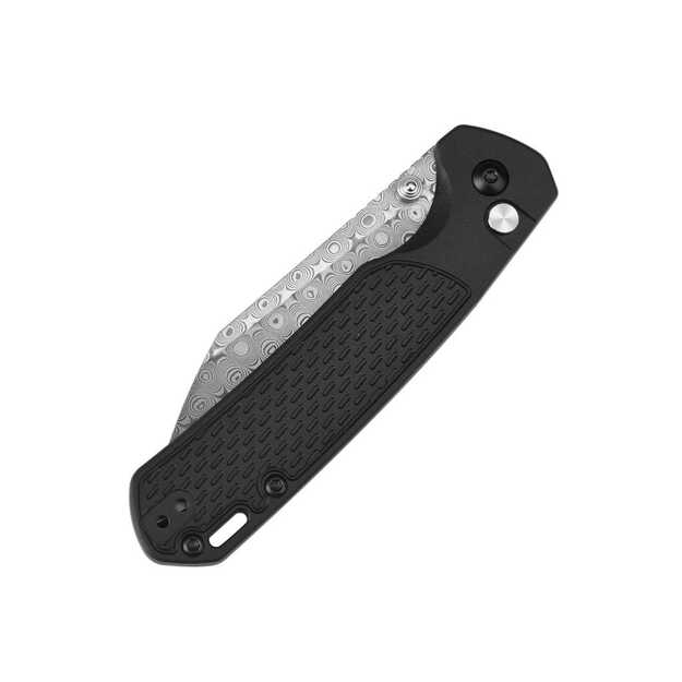 Складной нож CJRB Cutlery Pyrite-Light Black FRN Damascus J1945D-BK
