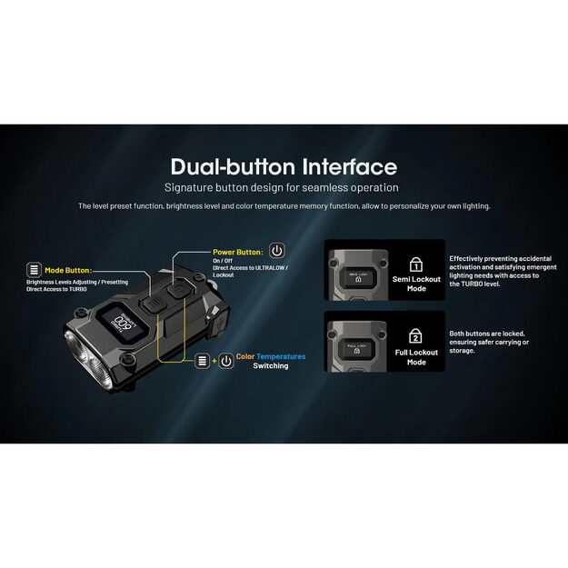 Nitecore TINI 3 LED flashlight 600lm Gray