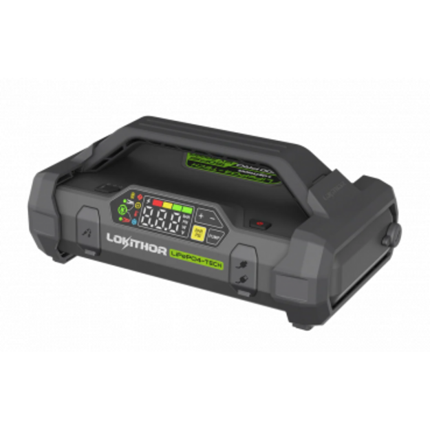 Lokithor JA3000 PRO &ndash; 12V 3000A LiFePO4 palaidējs ar gaisa kompresoru