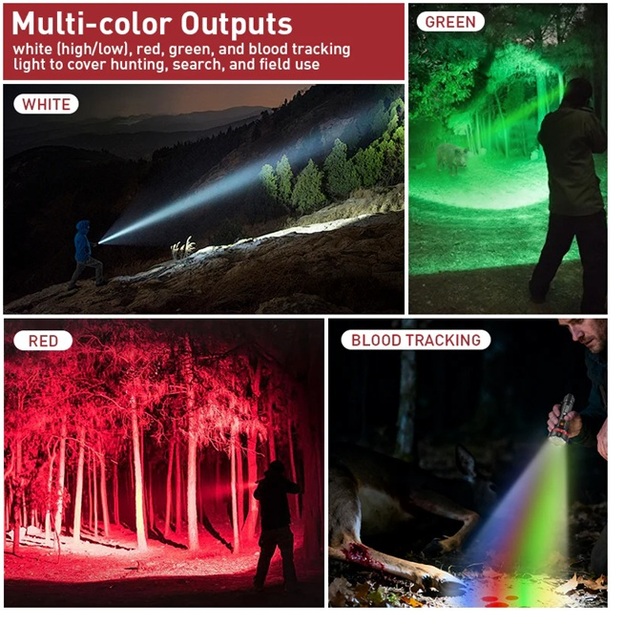 Brinyte Spectra T5X medību lukturītis ar krāsas maiņas funkciju asins pēdu izseko&scaron;anai