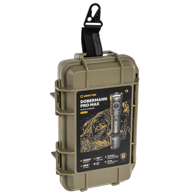 Armytek Dobermann PRO Max White taktiskais lukturītis ar PCB uzliktni - 3000 lm F08401PC