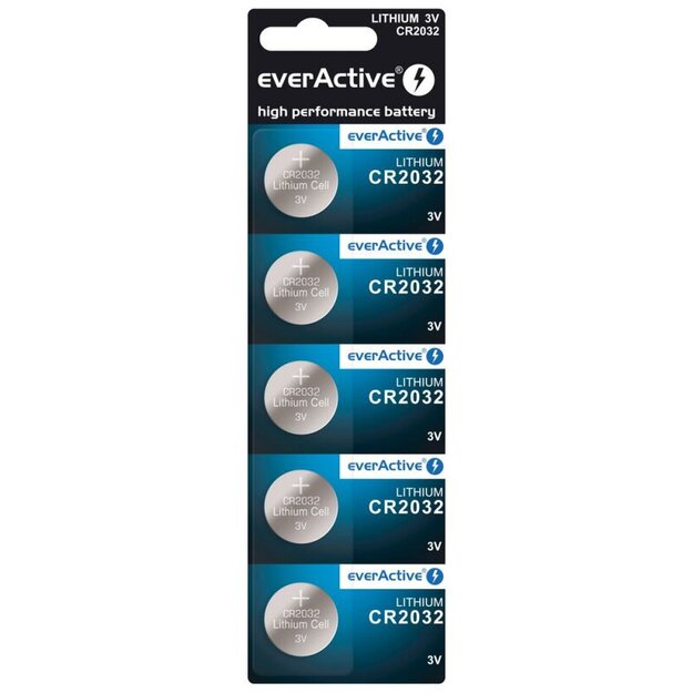 everActive CR2032 Lithium battery, 5pcs