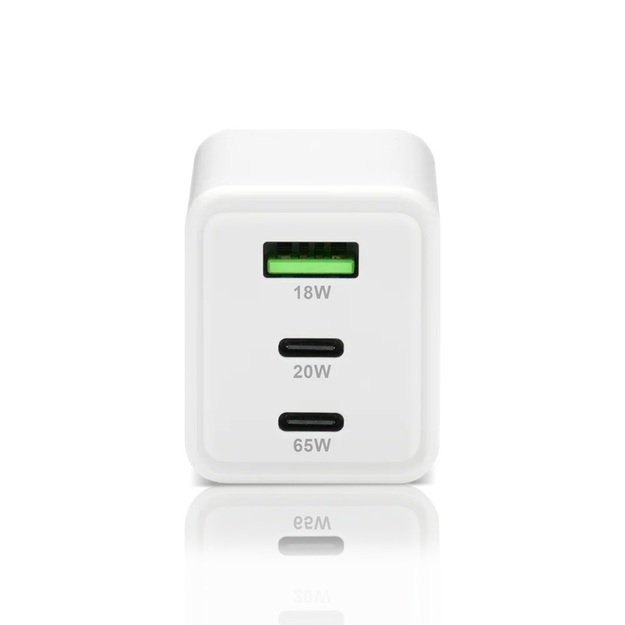 everActive GaN SC-655Q maiņstrāvas lādētājs ar USB portu un 2 USB-C PD PPS QC4+ 65W