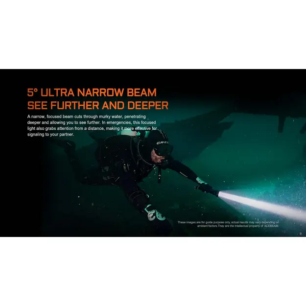 Acebeam D30 Diving Flashlight, 5600lm