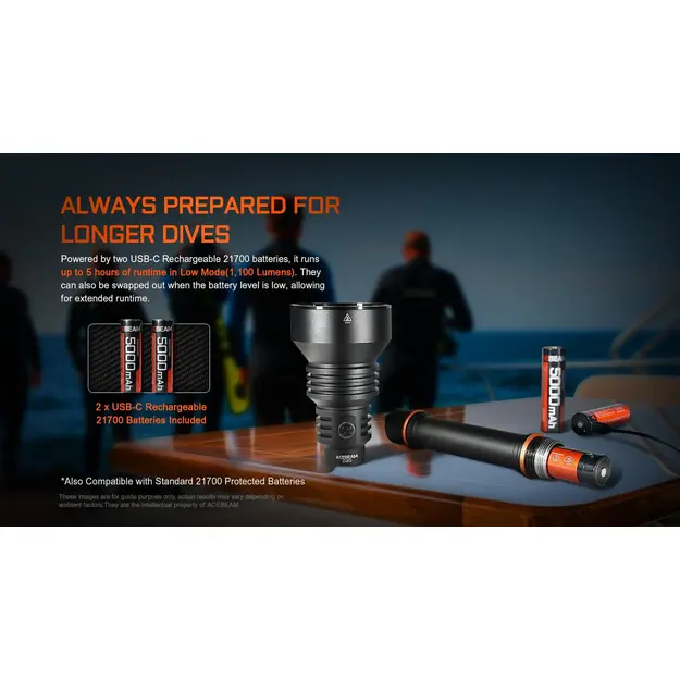 Acebeam D30 Diving Flashlight, 5600lm