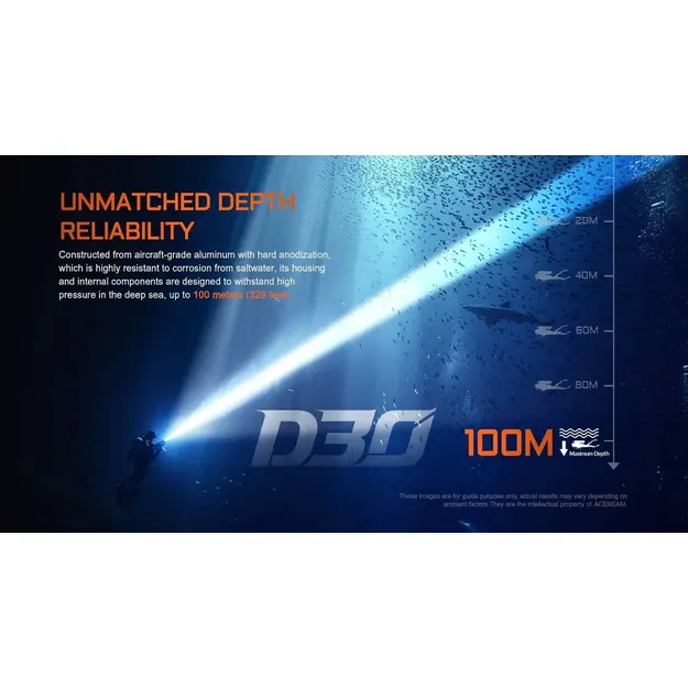 Acebeam D30 Diving Flashlight, 5600lm