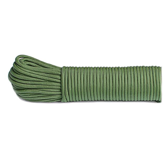 Paracord aukla EDCX 750 Type IV, moss zaļa, 30m