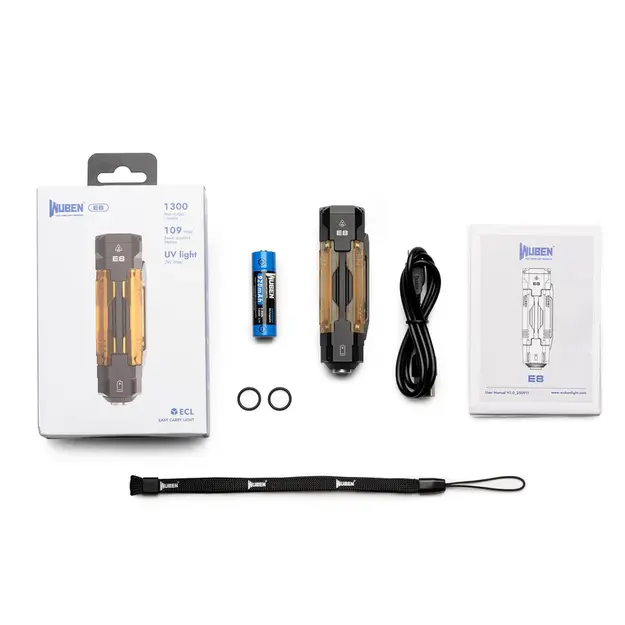 Wuben E8 Black lukturis 1300 lm
