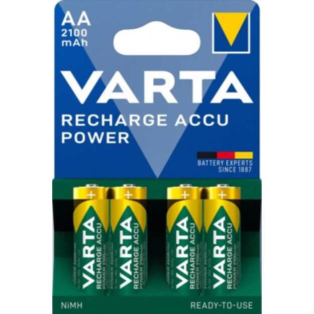 Uzlādējamās baterijas AA 2100 mAh (4 gab.) VARTA 56706