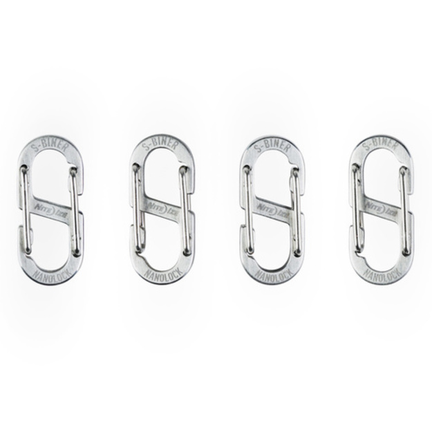 Nite Ize &ndash; S-Biner NanoLock karabīne &ndash; 4 daļas &ndash; SBNL-11-4R7
