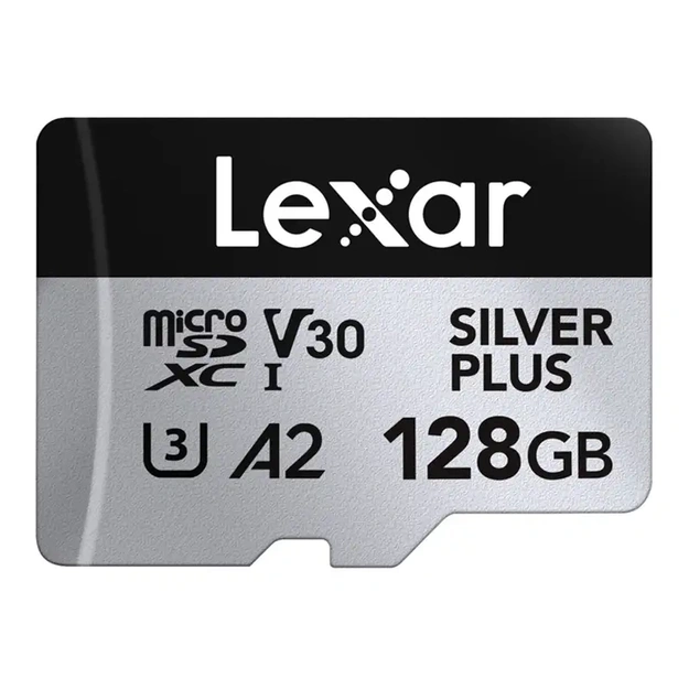 Karta pamięci Lexar High-Performance Silver Plus microSDXC 128GB + adapter