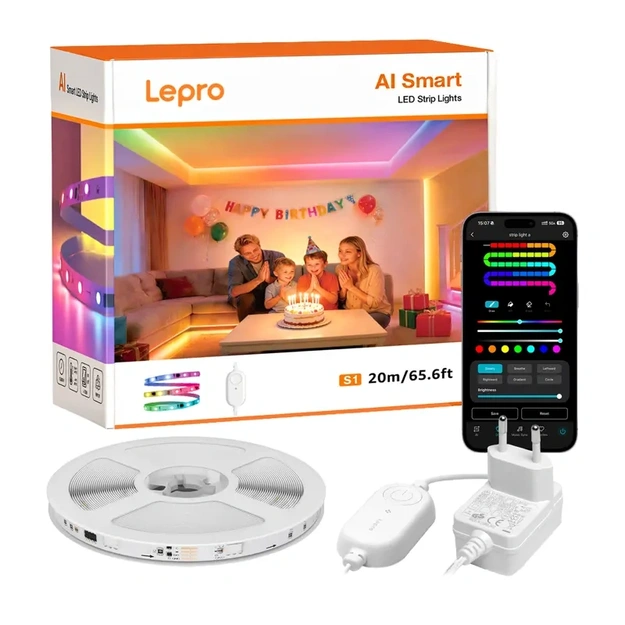Lepro S1 20m Wi-Fi Bluetooth RGBIC LED Strip