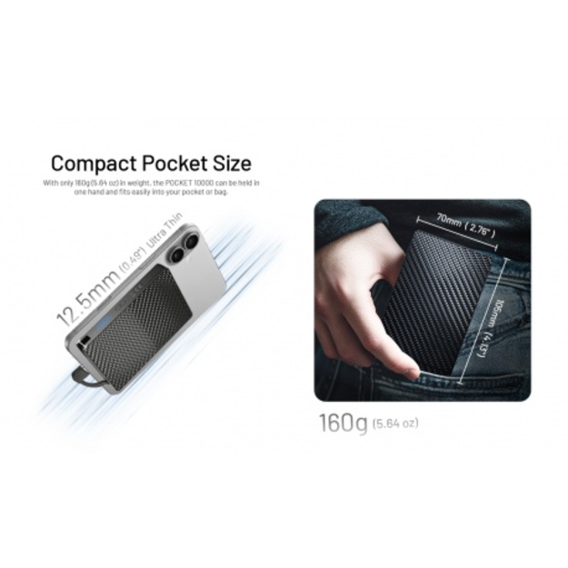 Nitecore POCKET10000 ārējais akumulators &ndash; 10000 mAh