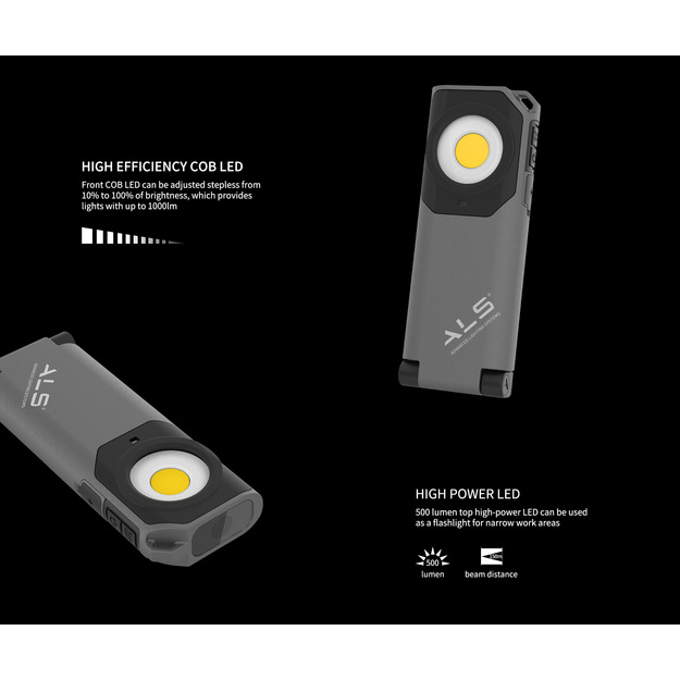 Darba lampa 1000lm LED, bezvadu uzlāde, SLM1K2R