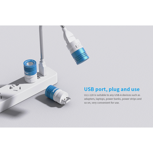 Xtar UL1 120lm USB Powered Goose Neck LED gaisma