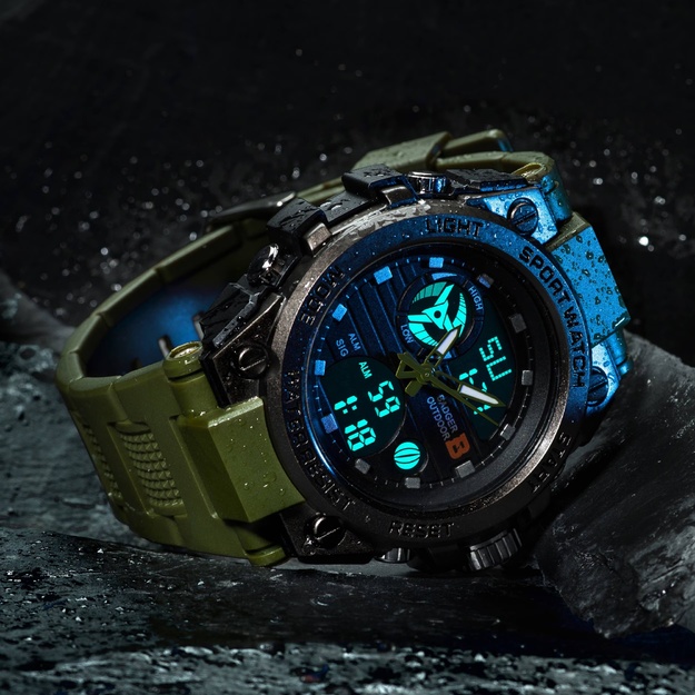 Badger Outdoor Grid pulkstenis - armijas zaļ&scaron;/melns