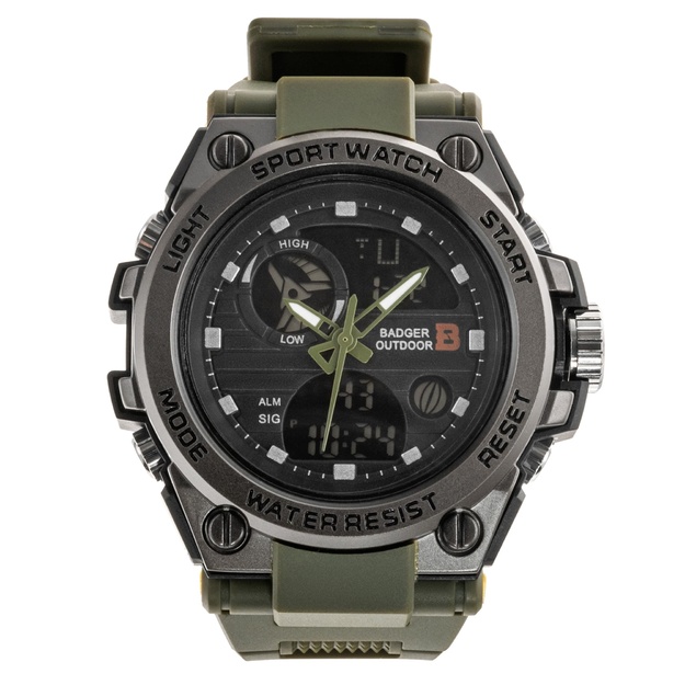 Badger Outdoor Grid pulkstenis - armijas zaļ&scaron;/melns