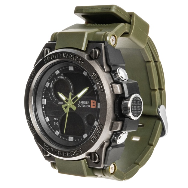 Badger Outdoor Grid pulkstenis - armijas zaļ&scaron;/melns