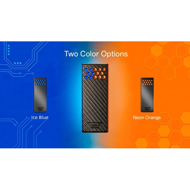 Nitecore CARBO20 Carbon Powerbank 20000mAh 65W Orange