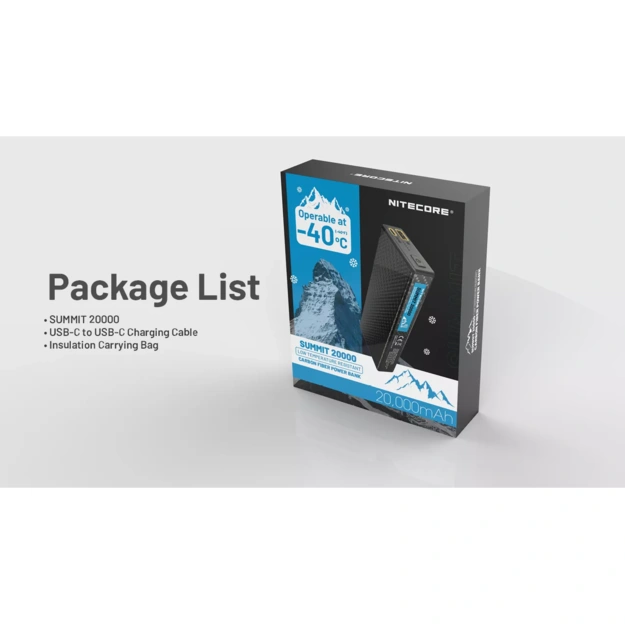 Nitecore SUMMIT 20000 Low Temperature Power Bank