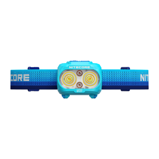 Nitecore UT27 MB galvas lukturis, 800 lm + sarkana gaisma, hibrīda baro&scaron;ana, zils/melns