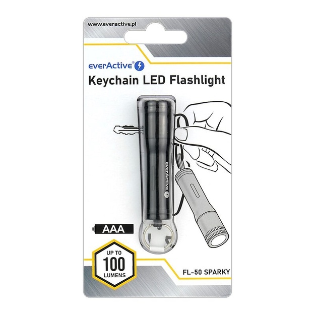Светодиодный фонарь EverActive FL-50 Sparky для ключей AAA