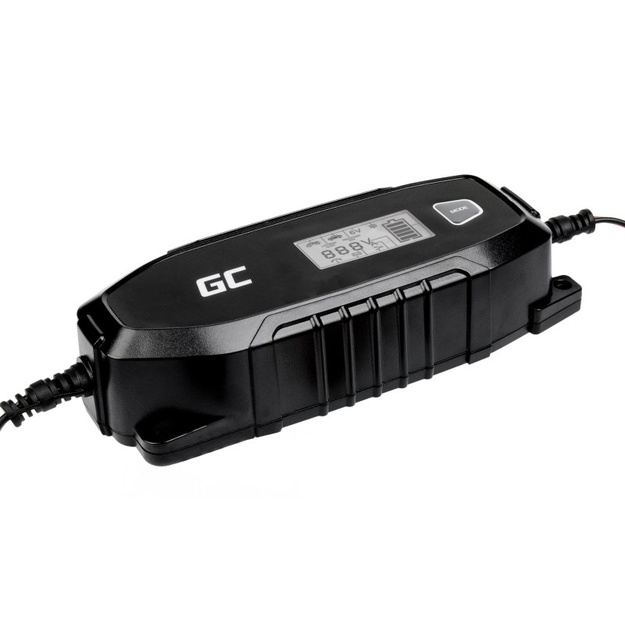 Green Cell universālais lādētājs motocikliem un motorolleriem AGM 6/12 V (4 A) ACAGM07