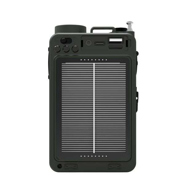 Uzlādējams radio-lukturis ar &bdquo;Power Bank&rdquo; funkciju, 4000mAh, zaļ&scaron;