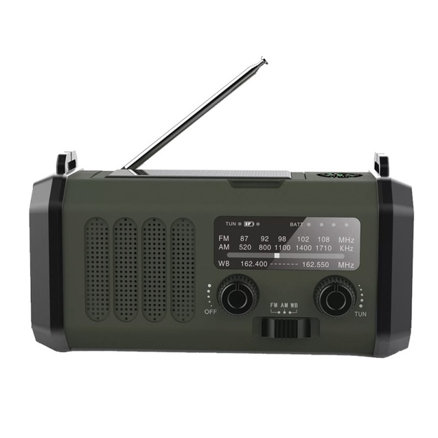 Avārijas radio ar Powerbank 10 000 mAh Sarkans